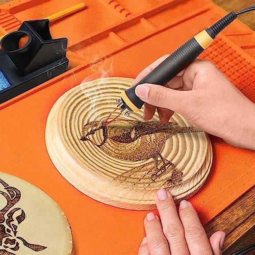 XIIW Wood Burning Kit 100W with 2 Pyrography Pens & 33 PCS Wire Tips - Image 7