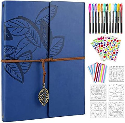 ZEEYUAN Scrapbooking Kits 8.5x11 inch Leather Journal Scrapbook Album DIY Photo Album Family Scrapbook Gift for Couples Anniversary by ZEEYUAN