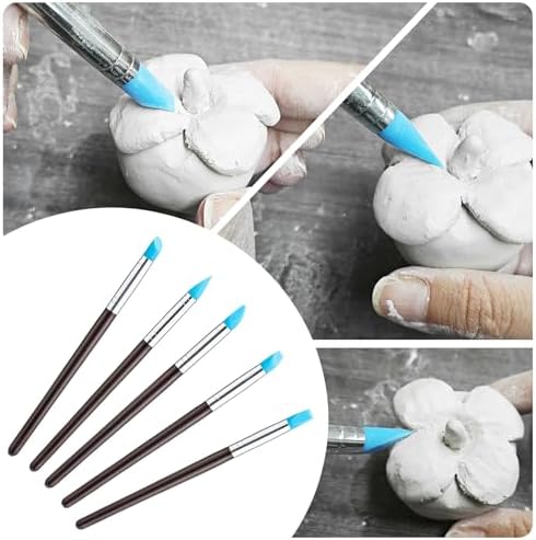 EIGTWEN 100ml Air Dry Clay Glaze and 29pcs Clay Tools Kit, Gloss Varnish - Image 5