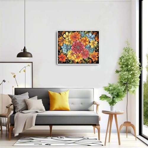 Flower Paint by Numbers Kit for Adults,Easy Adult Painting by Numbers for Beginner on Canvas,DIY Painting Kits for Home Wall Decor,Gifts (Flower3) - Image 6