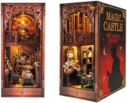 OZJAY Book Nook Kit, Magic Castle Bookstore 3D Wooden Puzzles for Adults by OZJAY