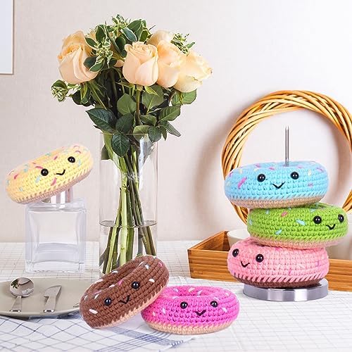 Crochet Kit for Beginners, Beginner Crochet Starter Kit w Step-by-Step Video Tutorials, Learn to Crochet Kits for Adults & Kids, DIY Knitting Supplies, 6-Pack Donut Family(40%+ Yarn Content) - Image 5
