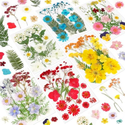 Dried Pressed Flowers for Resin,103pcs Real Nature Dried Flowers for Craft by NESCCI