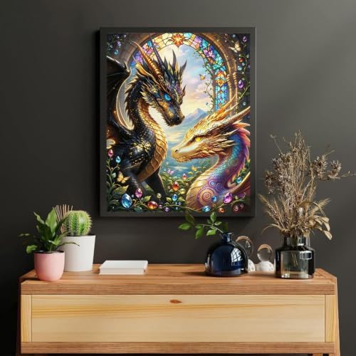 Dragon Paint by Numbers Kit for Adults, DIY Oil Painting Canvas 16x20inch - Image 5