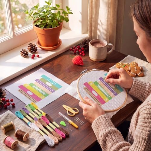 XunYee Needlepoint Canvas Kit, Books - Image 6