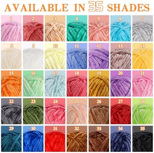 LUNARM Chenille Yarn 3 Pack 3.5oz Chunky Blanket Velvet Yarn 263 Yard - Image 6
