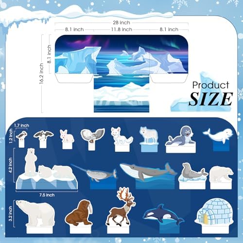 Watersay Polar Animal Diorama Craft Set Arctic Habitat Paper Project Kit - Image 2