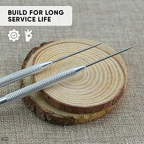 KETAR 4 Pcs Pottery ToolsTips, 6.3 Inch, Stainless Steel, Knurled Grip - Image 6