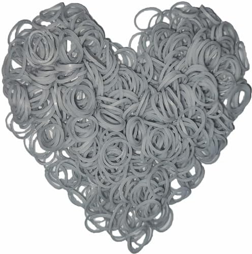 Loom Rubber Band Refill, Silver 900 Pcs. by Yowamho