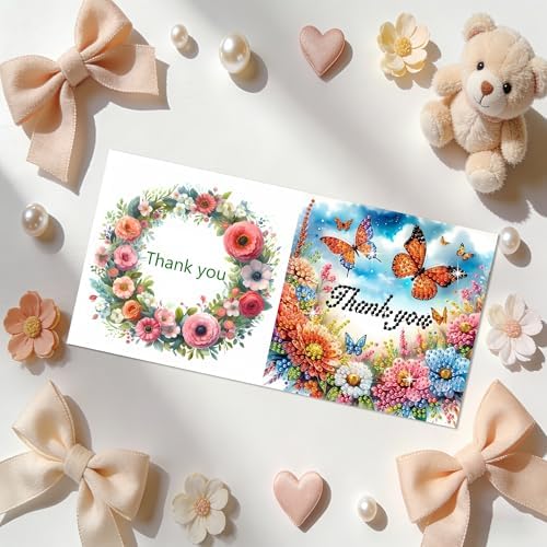 Muzagroo Art Diamond Art Thank You Cards for Adults Diamond Painting Cards - Image 5