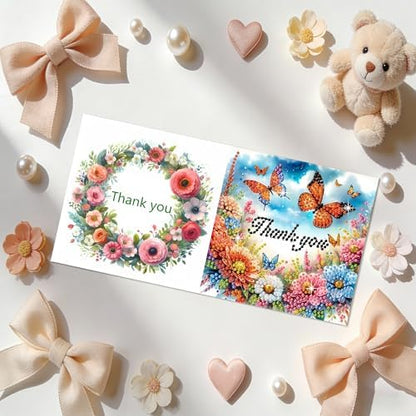 Muzagroo Art Diamond Art Thank You Cards for Adults Diamond Painting Cards - Image 5