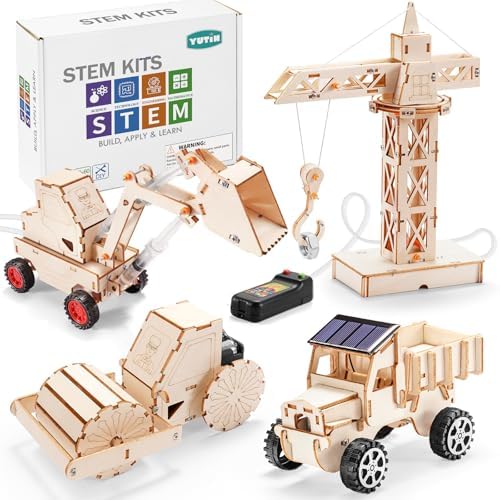 STEM Wood Building Crafts Kits for Kids Ages 8-10 8-12, Boys STEM Toys 8-13 by Yutin