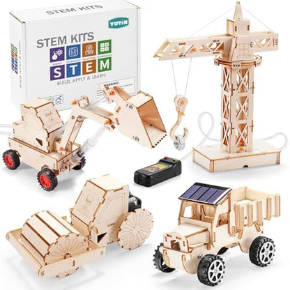 STEM Wood Building Crafts Kits for Kids Ages 8-10 8-12, Boys STEM Toys 8-13 by Yutin