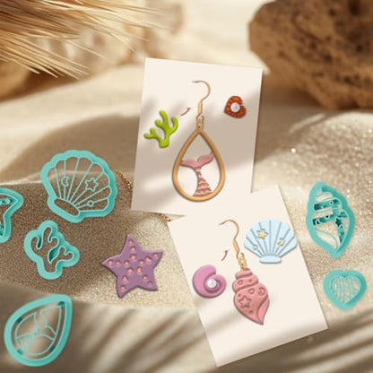 14Pcs Sea Shell Polymer Clay Earrings Cutters - Image 3