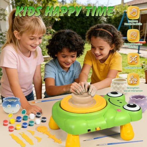 Pottery Wheel for Kids Complete Pottery Painting Kit Arts & Crafts for Kids - Image 5