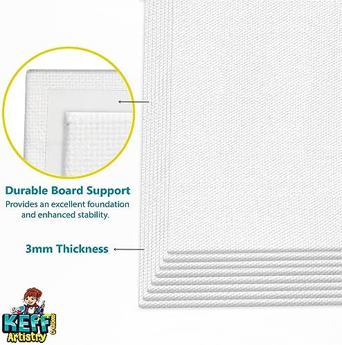 KEFF 12-Pack Bulk Canvas Boards, 9x12 Canvas for Acrylic, Oil, Watercolor, Tempera - 100% Cotton Primed Painting Canvas - Image 5