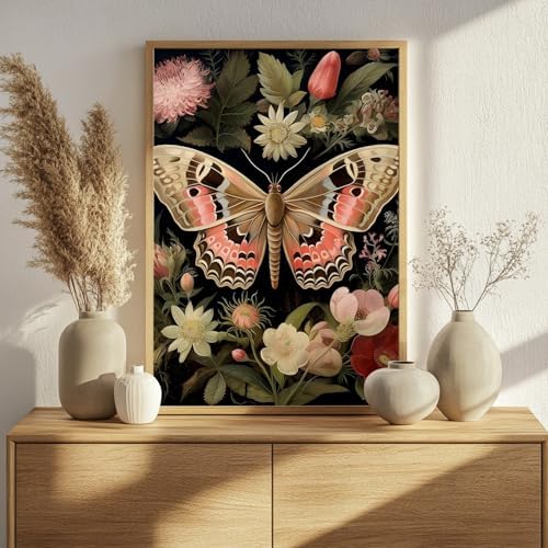 Moth Paint by Numbers Kit for Adults, 16x20 inch - Image 2