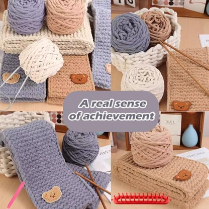 Novelchet Knitting Loom Kit for Scarf, Easy Knitting Set with Instructions - Image 6