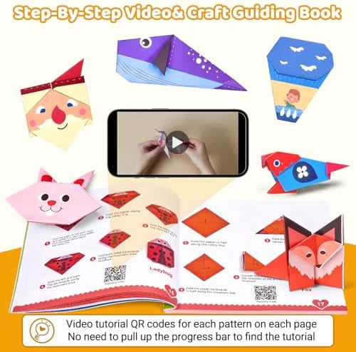 GAMENOTE Origami Kit for Kids Ages 8-12, 80 Assorted Projects, 260 Sheets - Image 6