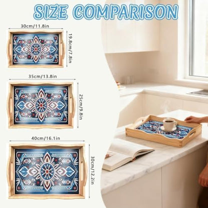 DOTSOPS DIY Mandala Diamond Painting Serving Tray with Handle for Adults - Image 5