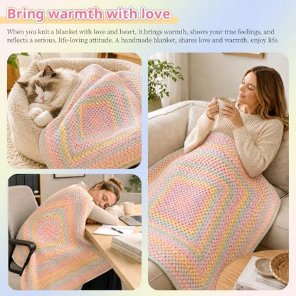 Coopay Crochet Kit for Beginner, Crochet Blanket Kit w/Step-by-Step Video - Image 6
