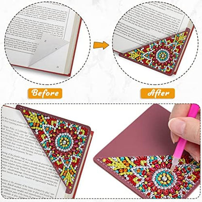 WIVICO 4Pcs Diamond Painting Bookmarks, Diamond Pearl Art Kits for Adults - Image 4