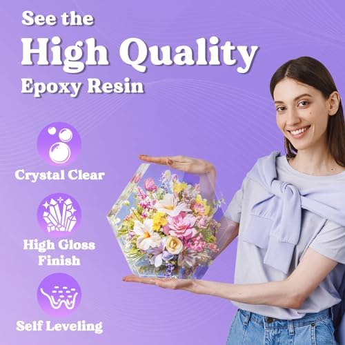 LET'S RESIN 1/2 Gallon Epoxy Resin,Crystal Clear Resin Epoxy Kit for Crafts - Image 2