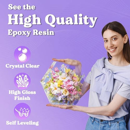 LET'S RESIN 1/2 Gallon Epoxy Resin,Crystal Clear Resin Epoxy Kit for Crafts - Image 2