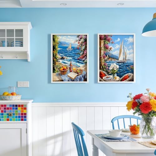 DOTSOPS 2 Pack Landscape Diamond Painting Kits for Adults Round Full Drill - Image 6