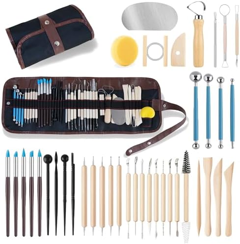 CeeVian Pottery Sculpting Tools Set 40PCS Clay Carving Tools by CeeVian