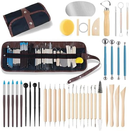 CeeVian Pottery Sculpting Tools Set 40PCS Clay Carving Tools by CeeVian
