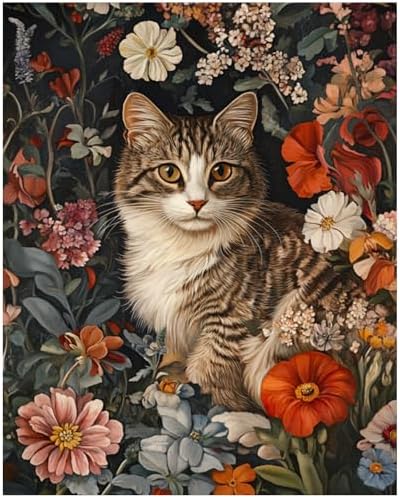 XTCIXAL Paint by Numbers Kit for Adults, Cat, 16X20 Inch by XTCIXAL