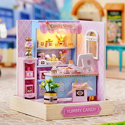 CUTEROOM DIY Doll Room Miniature Furniture Wooden House Kit-Candy Shop - Image 3
