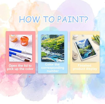 Mountain Paint by Number for Adults, Landscape Paint by Numbers for Adults - Image 7