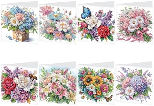 8 Packs Diamond Art Painting Greeting Card Kit Diamond Art Greeting Cards by antor