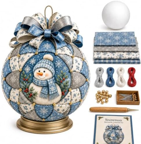 ZSEVMYFJ Christmas Classics Patchwork Ornament DIY Kit, Holiday Decorations (Snowman) by Unknown