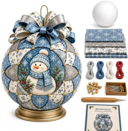 ZSEVMYFJ Christmas Classics Patchwork Ornament DIY Kit, Holiday Decorations (Snowman) by Unknown