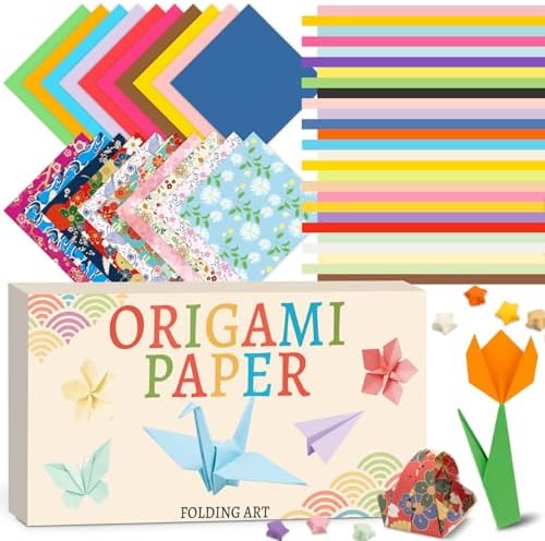 Hapray Japanese Origami & Star Origami Paper Kit, 1850 Sheets Colored Paper by hapray
