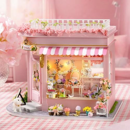 Dollhouse Kit, DIY Miniature House Kit w/LED Lights for Adults - Image 6