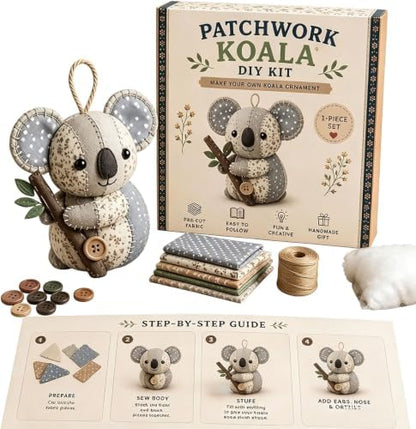 Patchwork Mouse DIY Sewing Kit for Adults & Beginners (Koala) by Unknown
