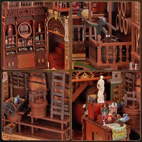 MiniCity Roaring Twenties Book Nook Kit, DIY 3D Bookshelf Insert with LED - Image 4