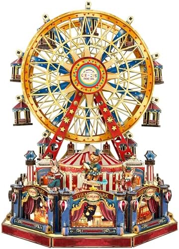 Book Nook Kit DIY Miniature House 3D Wooden Puzzle - Century Ferris Wheel by Homedecorexpert