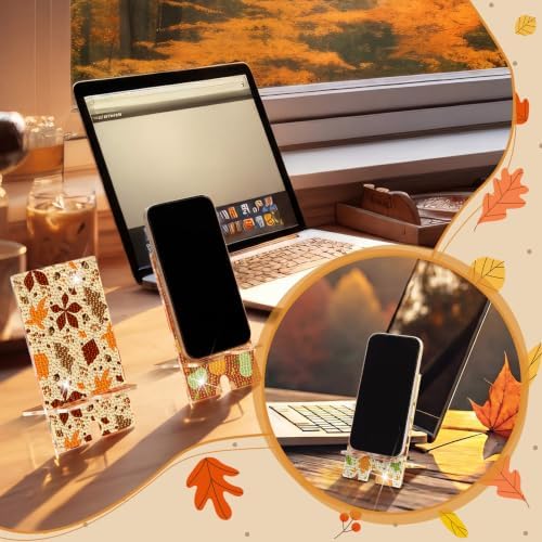 Saillong 6 Pcs Fall Pumpkins Diamond Art Painting Phone Stand Holder - Image 4