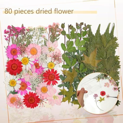 TaoBary 161 Pcs Transparent Dried Flower Bookmarks DIY Kit, Delicate - Image 5