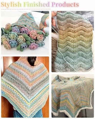 Coopay Yarn for Crocheting & Knitting, Gradient Cake Yarns (Oil Painting) - Image 2