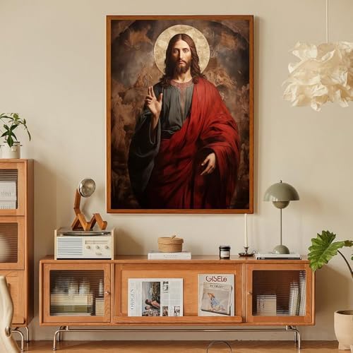 Jesus Paint by Numbers Kit for Adults Framed Canvas 12X16 in, Frameworkless - Image 5