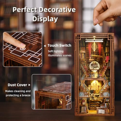 Beyond Library Book Nook Kit - DIY Miniature House 3D Wooden Puzzle - Image 3