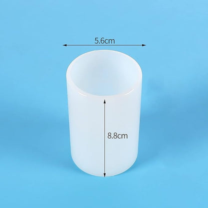 2 Pack Cylinder & Round Candle Molds - 2 Size Style - 3D Silicone Molds for Resin & Chocolate, Handmade Cylinder Molds