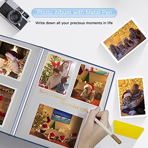 Popotop Large Photo Album Self Adhesive 4x6 5x7 8x10 Scrapbook Album DIY Picture Book,Gifts for Mom,Family Baby and Wedding,with Metal Pen and Plastic Board - Image 5