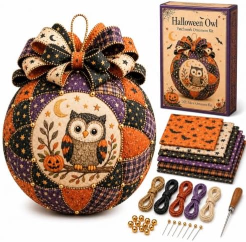 Christmas Classics Patchwork Ornament DIY Kit, Holiday Decorations (owl) by Unknown
